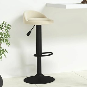 vidaXL Banco de bar veludo cor creme