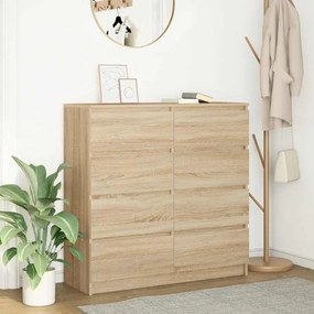 vidaXL Aparador 100x35x99 cm derivados de madeira cor carvalho sonoma