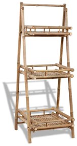 vidaXL Floreira c/ 3 prateleiras bambu