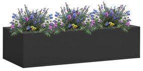 vidaXL Floreira para escritórios 90x40x23 cm aço antracite