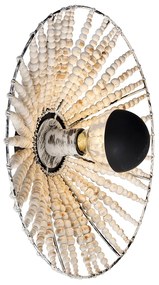 Candeeiro de parede oriental bege com contas - Moti