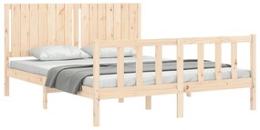 Cama sem colchão 160x200 cm madeira de pinho maciça