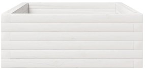 Vaso/floreira de jardim 110x60x23cm madeira pinho maciça branco