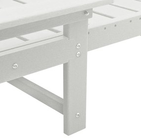 Sofá de Sol Branco 53x162x98.5 cm HDPE
