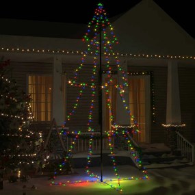 vidaXL Árvore de Natal em cone 360 LEDs 143x250 cm interior e exterior