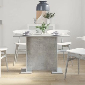 Mesa de jantar vidaXL Cinza Concreto 110x60x75 cm Madeira engenheirada