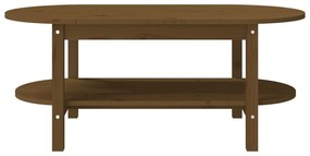 Mesa de centro 110x55x45 cm pinho maciço castanho mel