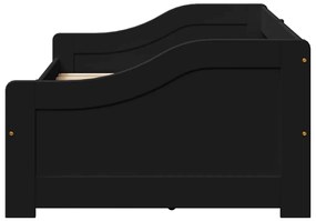 Sofá-cama com 2 gavetas sem colchão 90x200 cm IRUN preto