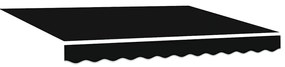 Toldo Retrátil Manual com LED Preto 350x250 cm