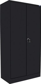 Armário de Contabilidade Metálico Preto com Fechadura 1600x800