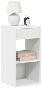 Mesas de cabeceira com gaveta 2 pcs 35x34x66,5 cm branco