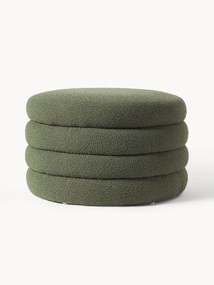 XL Bouclé Upholstered Stool Alto with Storage Space