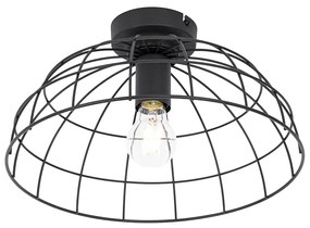 Luminária de teto industrial preta 35 cm - Hanze Industrial