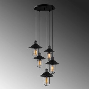 Candeeiro de Teto Ayazma – Preto – Diâmetro 58 cm x Altura 124 cm