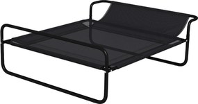 PawHut Cama Elevada para Cães Respirável para Cães Pequenos 106x81x33 cm Tecido de Textilene Encosto Inclinável Estrutur | Aosom Portugal