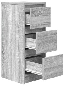 Aparador 29,5x34x76 cm derivados de madeira cinzento sonoma