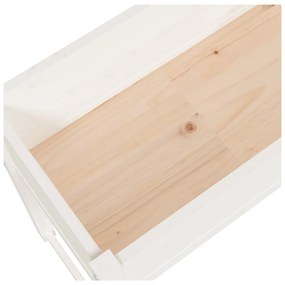 Vaso/floreira 78x40x81 cm pinho maciço branco
