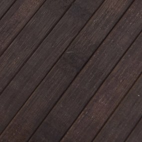 Tapete retangular 100x400 cm bambu castanho-escuro