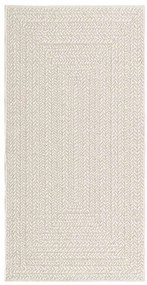 Tapete ZIZUR creme 80x150cm aspeto de juta interior e exterior