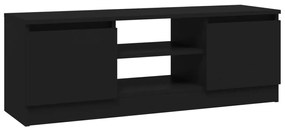 Móvel de TV com porta 102x30x36 cm preto