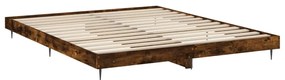 Estrutura de cama s/ colchão derivados madeira carvalho fumado