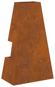 Fogão a lenha vidaXL com armazenamento de toras 60x35x100 cm em aço re