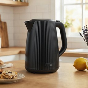 Jarro Elétrico 1,7L 2025W com Filtro Antical Removível Desligamento Automático Base Giratória 360° Preto