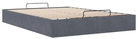 Estrutura de cama otomana sem colchão 140x200cm cinzento escuro