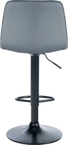 Conjunto de 2 bancos de bar Lex em couro sintético cinzento