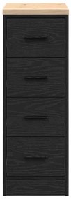 Armário de arrumação de garagem Preto 30x51x85 cm