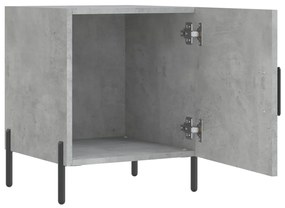 Mesa cabeceira 40x40x50cm derivados de madeira cinzento cimento