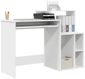 Mesa com Armazenamento Branca 120.5x44x88.5 cm Madeira Reconstituída