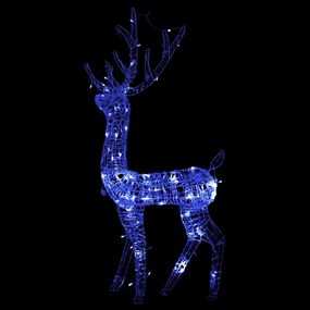 Rena decorativa de Natal 140 LEDs 120 cm acrílico azul