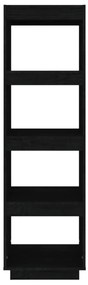 Estante/divisória 40x35x135 cm pinho maciço preto