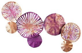 Acessório Decorativo de Parede em Metal Bys-4017 – Multicolor – 74 x 3