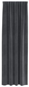 Cortinas Blackout vidaXL com fita superior 2 pcs Veludo Cinza Claro