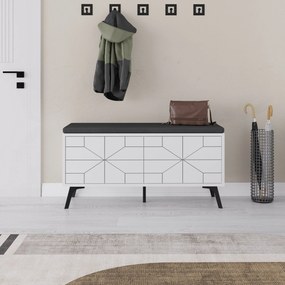 Armário Multiusos Berlin A – Nogueira e Branco – 60x200x35 cm