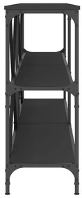 Mesa consola 180x30x75 cm derivados de madeira e ferro preto