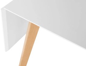 Mesa de jantar extensível 120/155 x 80 cm branca MEDIO Beliani