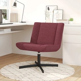 vidaXL Cadeira giratória vermelho tinto 63 x 75 x 76 cm tecido