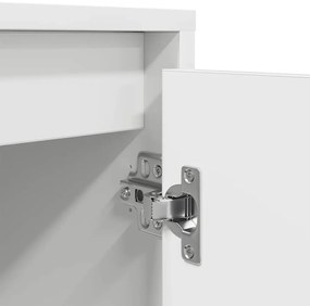 Móvel de TV com luzes LED 160,5x41x50 cm branco