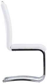 7 pcs conjunto de jantar couro artificial branco