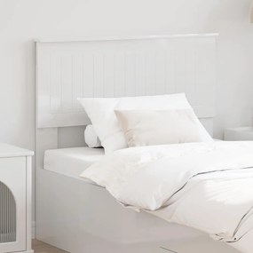 vidaXL Cabeceira Branco Brilhante 90 cm Madeira processada