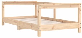 Estrutura de cama infantil 70x140 cm pinho maciço