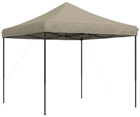Tenda p/ festas pop-up dobrável 292x292x315cm cinza-acastanhado