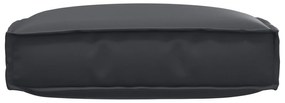 Almofada de Palete para Assento Preto 60x60x12 cm Tecido Oxford