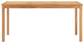 Conjunto de jantar para jardim 7 pcs madeira de teca maciça