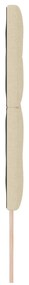 Cabeceira vidaXL Button Tufted Creme 140 cm Tecido