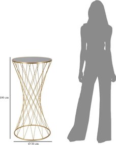 MESA TORRE NOVA Ø 50X100 CM DOURADO