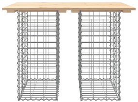 Banco de jardim c/ design gabião 100x70x72 cm pinho maciço